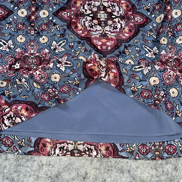 White House Black Market Shift Dress Women's M Multi Color V Neck Flared Sleeve - Picture 9 of 13